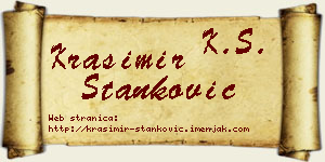 Krasimir Stanković vizit kartica